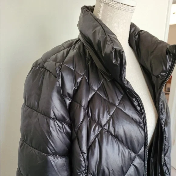 Womens Puffer Coat by Andrew Marc, Black, Size XL - Picture 2 of 8